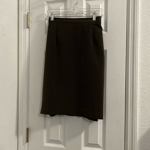 Laura Scott A-Line Olive color skirt.
